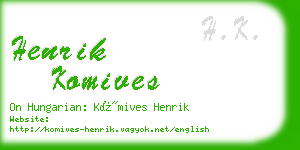 henrik komives business card